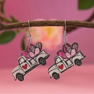 Valentine Truck Earrings